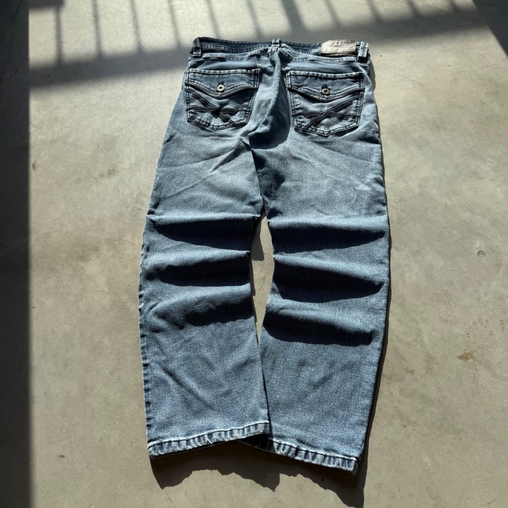 TK Axel Mens Slim Bootcut Jeans Medium Wash Denim 34x30